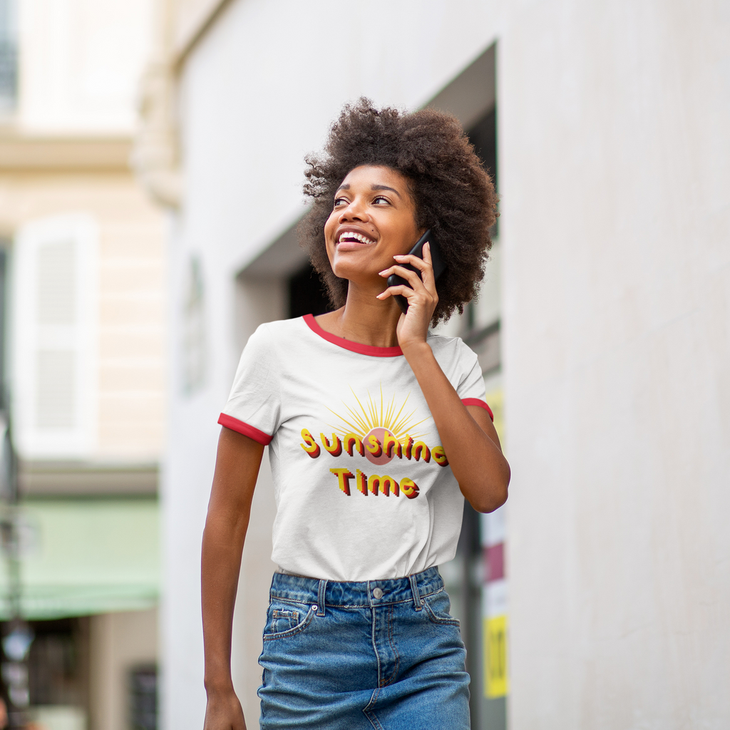 Sunshine Time Ringer T-Shirt