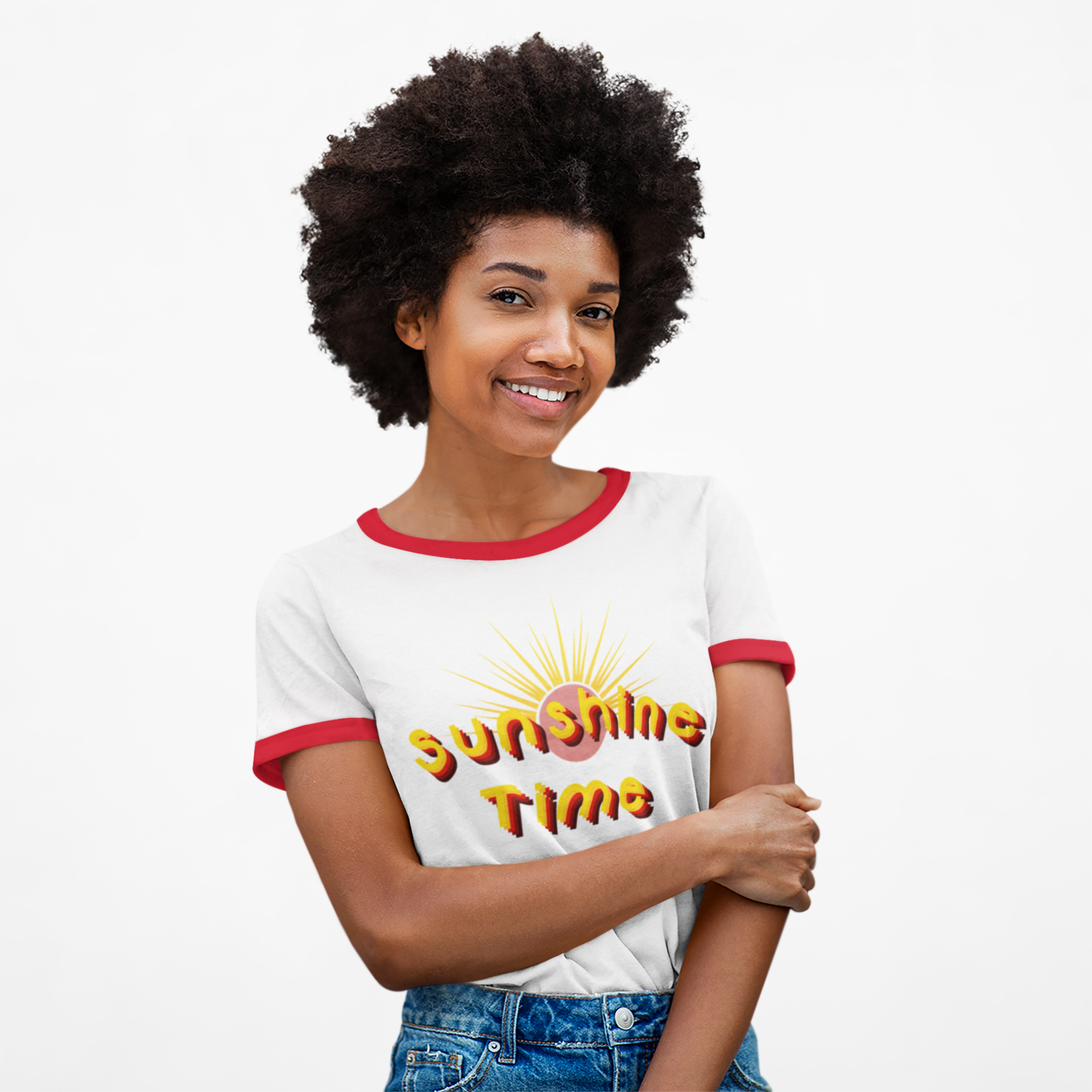 Sunshine Time Ringer T-Shirt